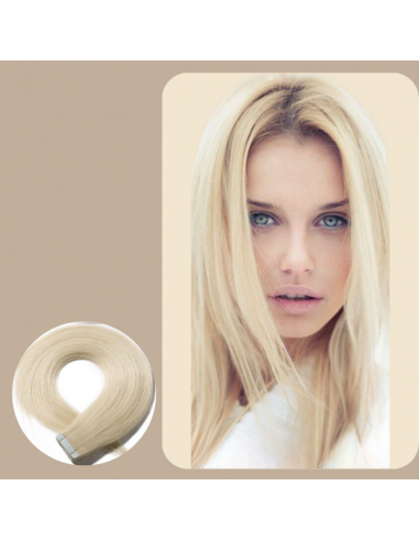 Straight Adhesive Extensions / Platinum Blonde tapes soldes