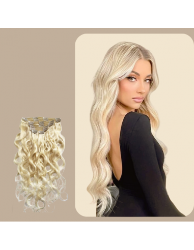 Kit -utvidelser med kroppsbølge blond platinum 120 gr en ligne