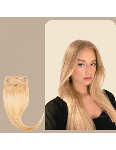 Blond Stiff Clip Extensions destockage