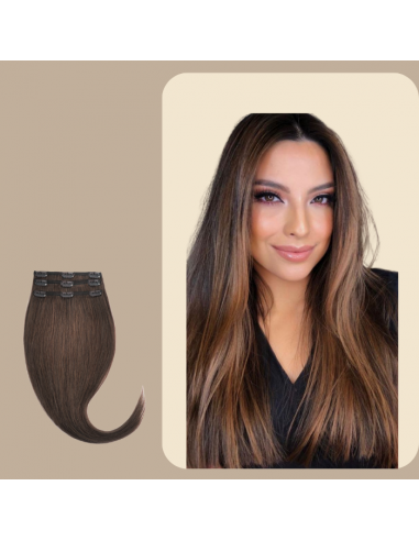 Extensions Styva Clips Mörkbrun Metallic Guld Koppar basket pas cher