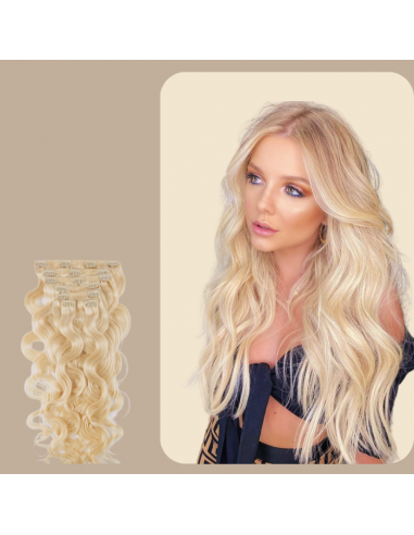 Extensions Clips gewellt Platinblond ou a consommer sur place