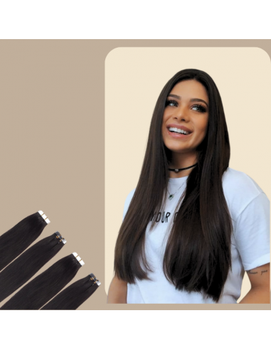 Steife haftende Extensions Dunkelbraun 50-70% off 