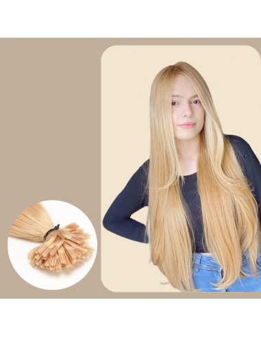 100 Glatte Keratin-Extensions Blond Vous souhaitez 